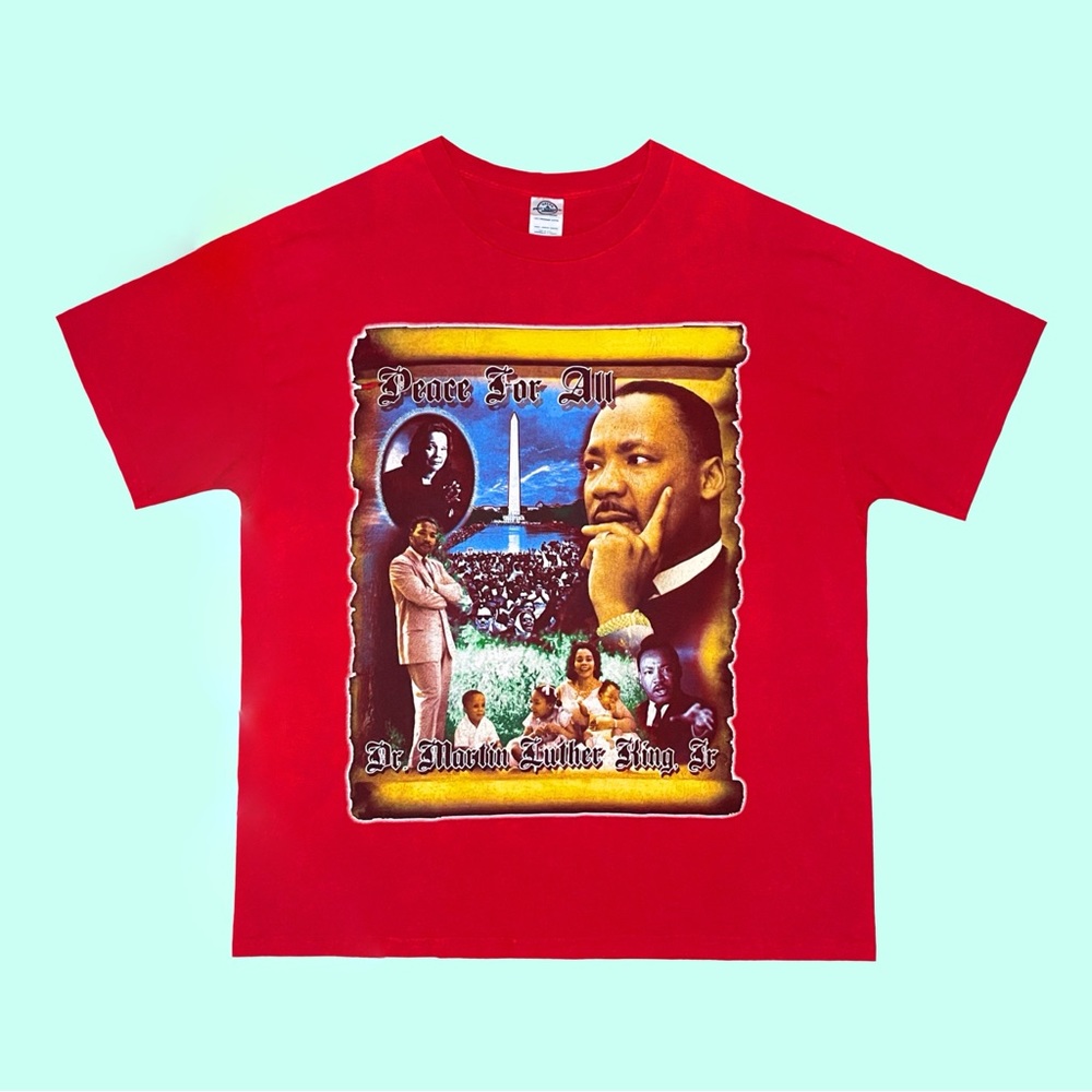 Y2K vintage bright red Martin Luther King.